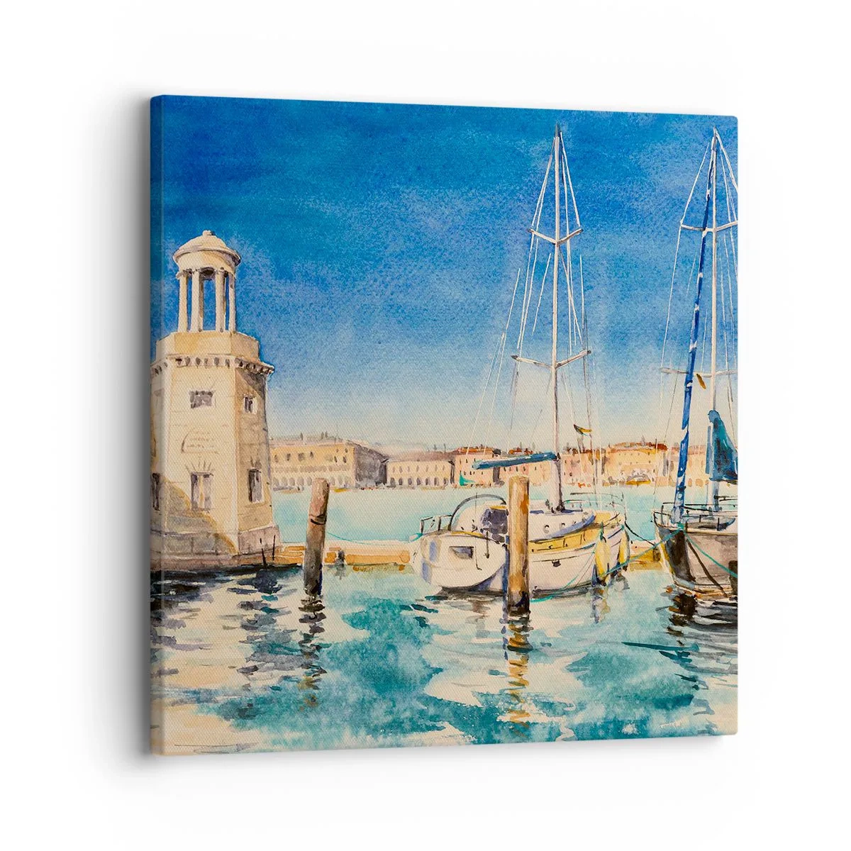 Impression sur toile - Image sur toile - Lagune ensoleillée - 30x30 cm