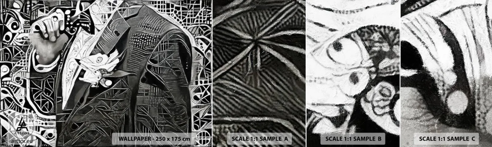 Échantillon de Papier Peint Autocollant Deluxe Sticker - Seulement en apparence un homme froid - Homme, Cubisme, Mode - 100x30 cm