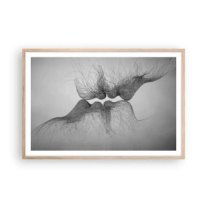 Affiche dans un chêne clair - Poster - La bise du vent - 91x61 cm