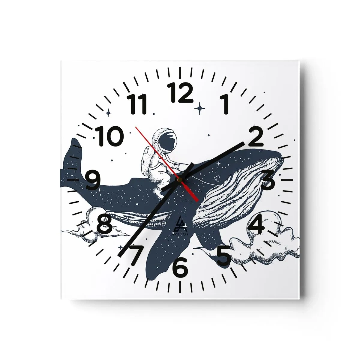 Horloge murale - Pendule murale - Aventure spatiale - 40x40 cm