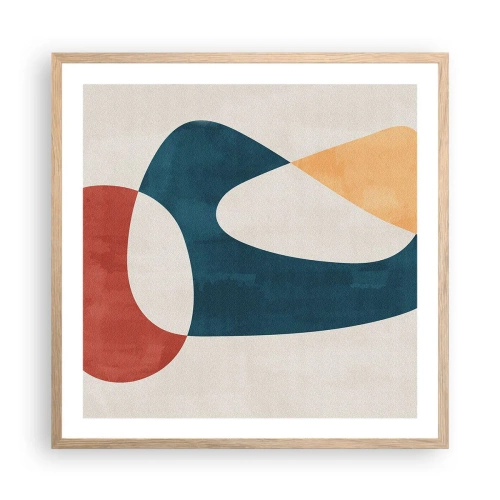 Affiche dans un chêne clair - Poster - Influences et métamorphoses - 60x60 cm