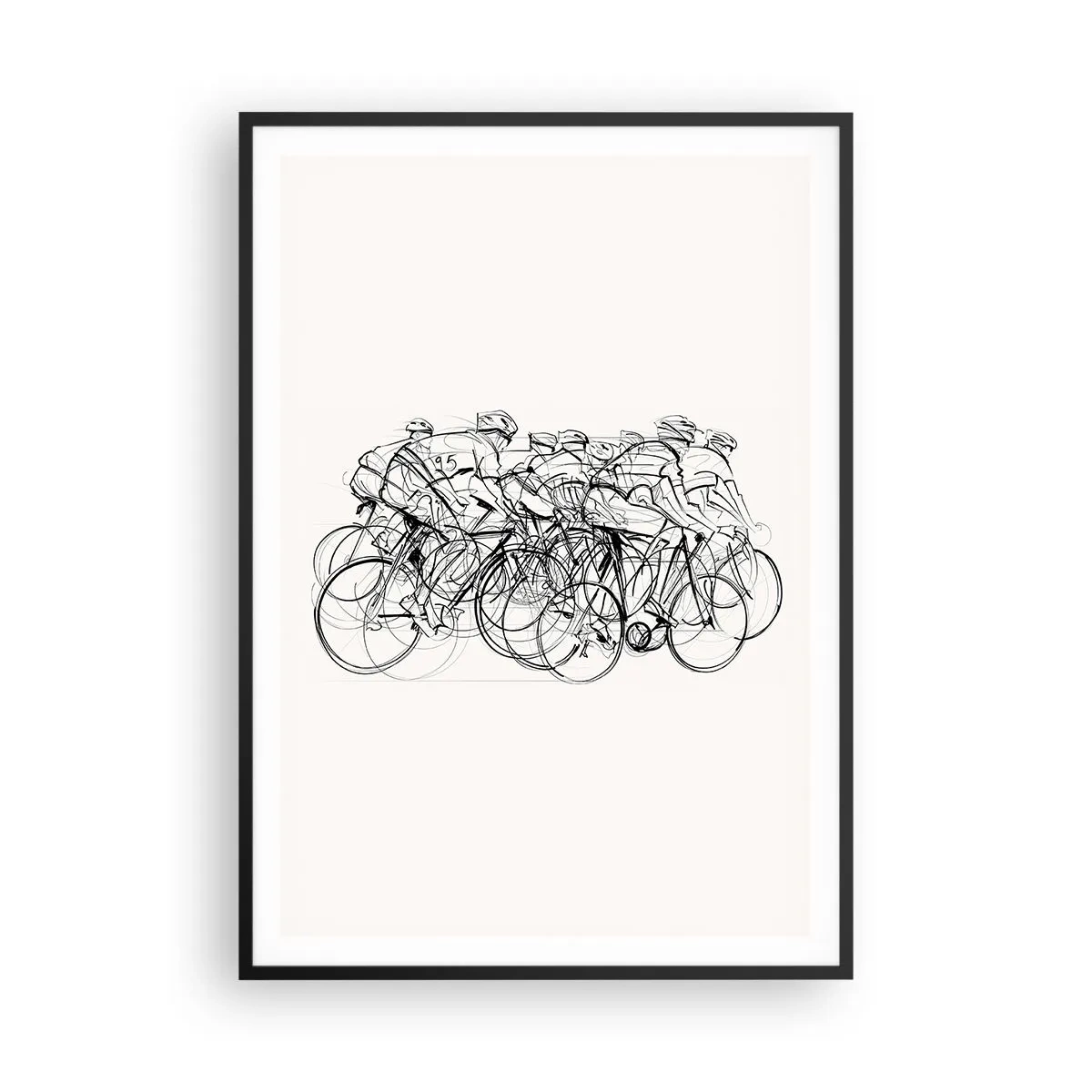 Affiche dans un cadre noir - Poster - Ensemble en équipe - 70x100 cm