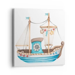 Impression sur toile - Image sur toile - Ohé, l'aventure ! - 30x30 cm