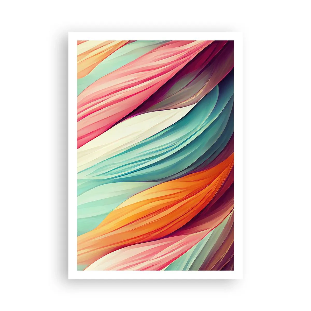 Affiche - Poster - Tissage arc-en-ciel - 70x100 cm