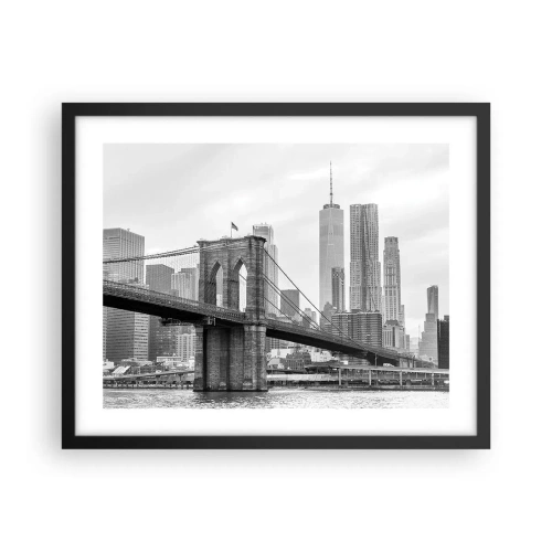 Affiche dans un cadre noir - Poster - Climat New-Yorkais - 50x40 cm