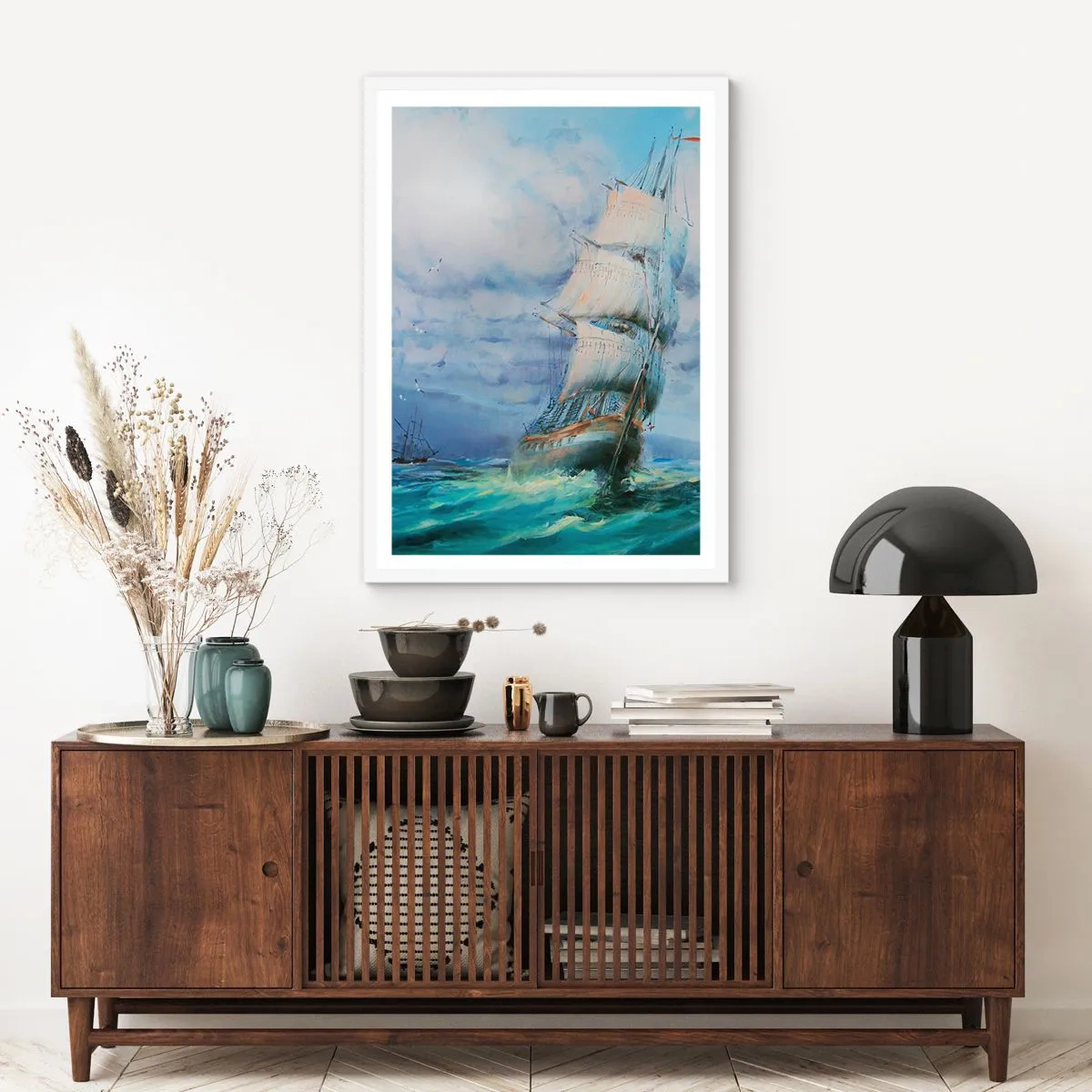 Affiche dans un cadre blanc - Poster - Vents favorables - 50x70 cm