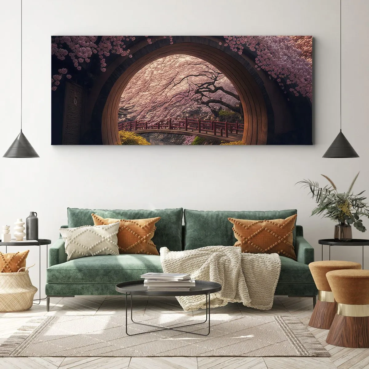 Impression sur toile - Image sur toile - Printemps japonais - 100x40 cm