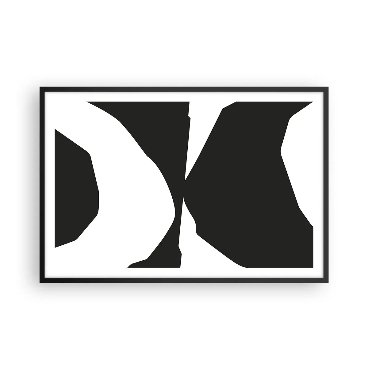 Affiche dans un cadre noir - Poster - Positif négatif - 91x61 cm