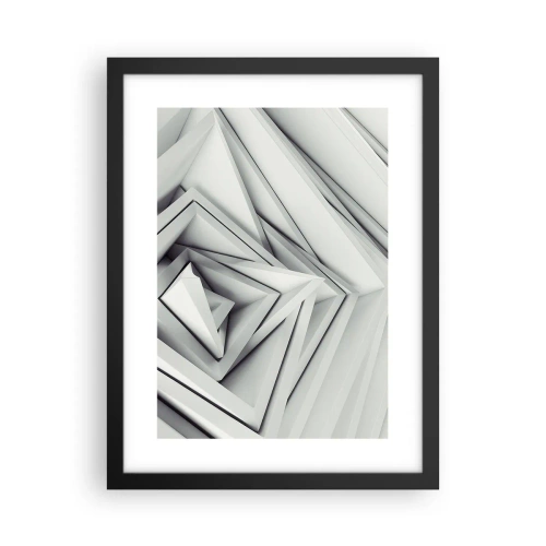 Affiche dans un cadre noir - Poster - Bourgeon d’angles vifs - 30x40 cm