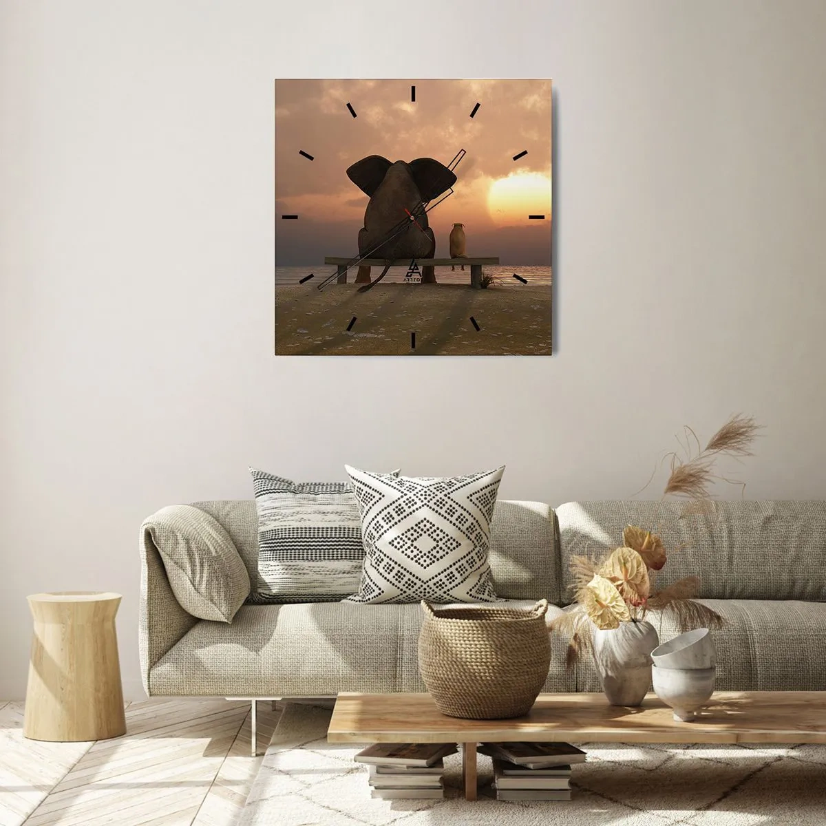 Horloge murale - Pendule murale - C'est bon de garder le silence ensemble - 40x40 cm