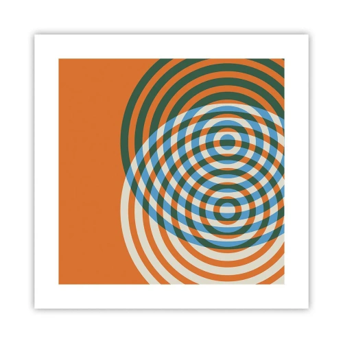 Affiche - Poster - Variation circulaire abstraite - 40x40 cm