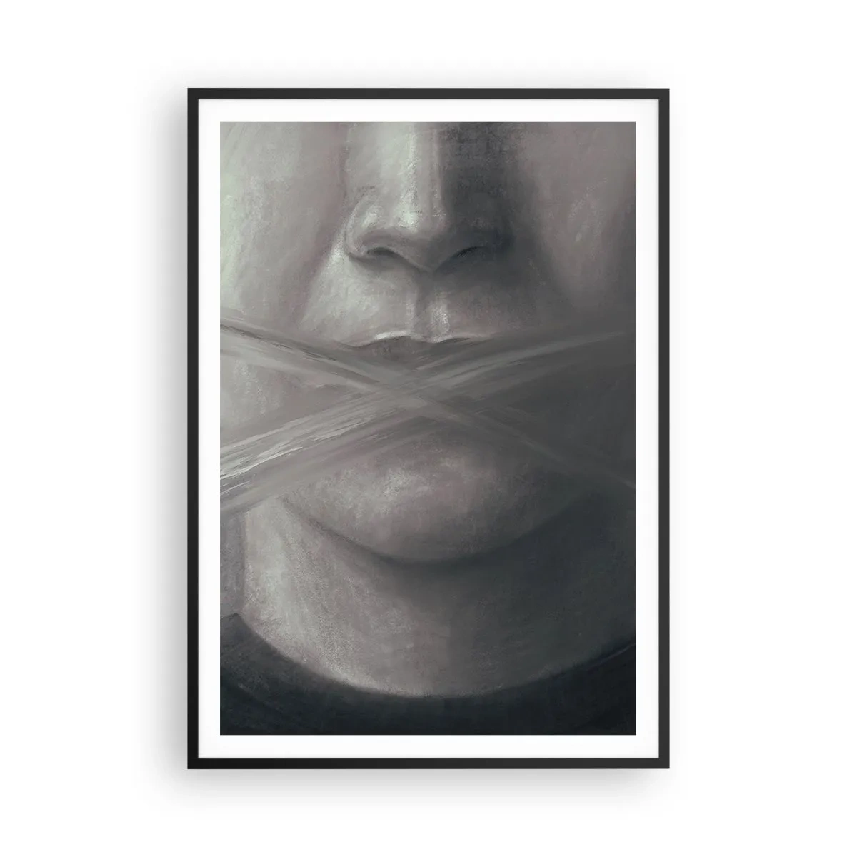 Affiche dans un cadre noir - Poster - Sans mot - 70x100 cm