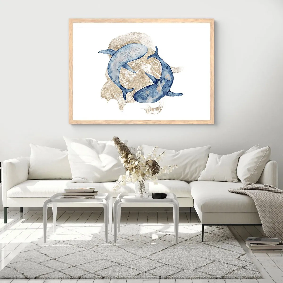 Affiche dans un chêne clair - Poster - Amis ou amoureux? - 91x61 cm