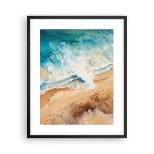 Affiche dans un cadre noir - Poster - La vague qui revient - 40x50 cm