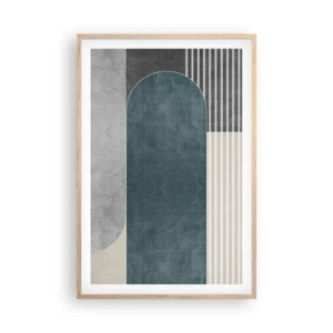 Affiche dans un chêne clair - Poster - Composition de niveaux - 61x91 cm