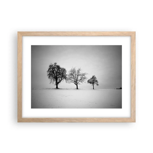 Affiche dans un chêne clair - Poster - A quoi rêvent-ils? - 40x30 cm