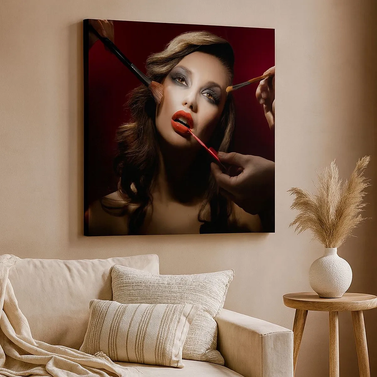 Impression sur toile - Image sur toile - Belle rêveuse - 30x30 cm