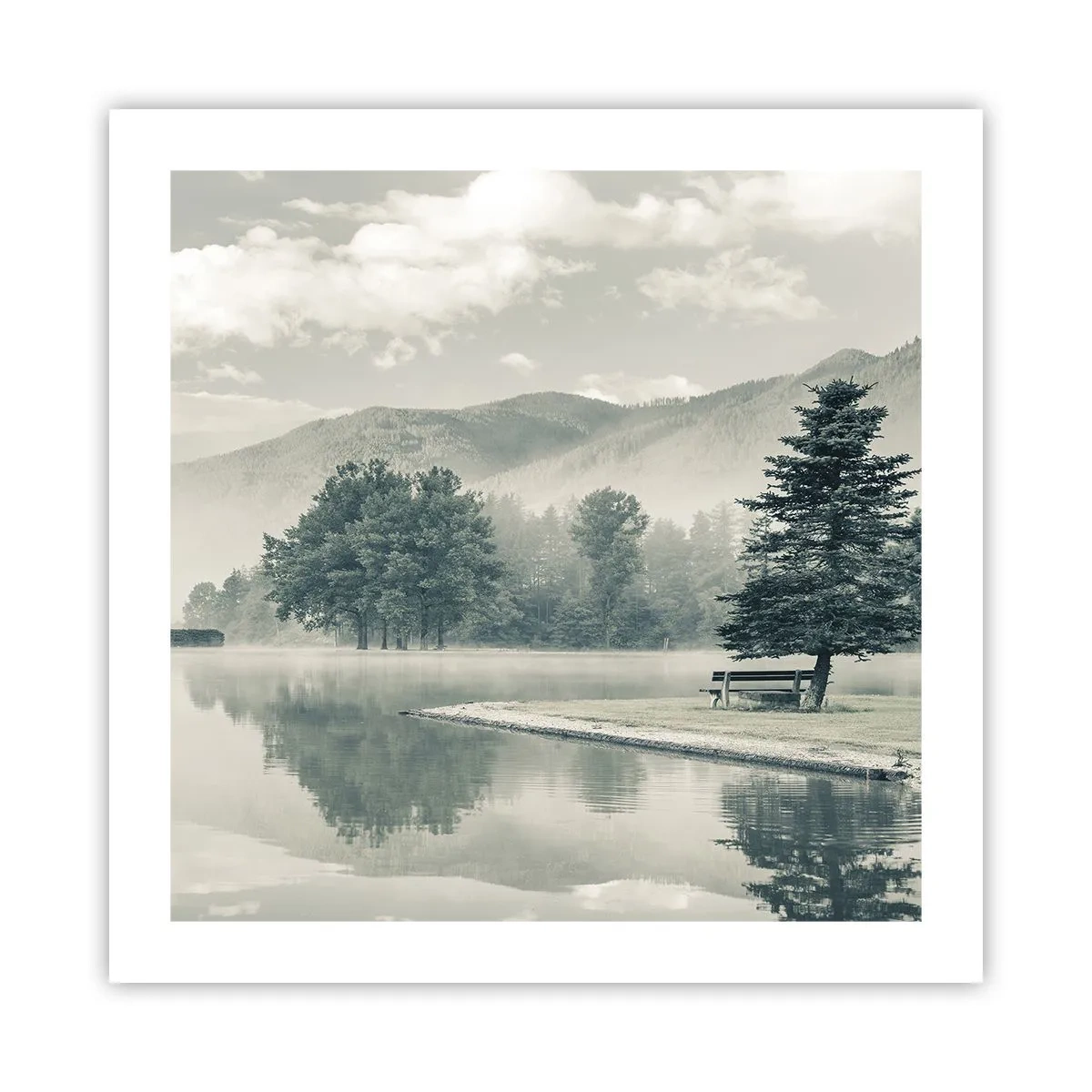 Affiche - Poster - Le lac dort encore - 50x50 cm