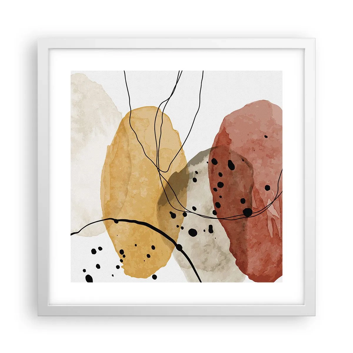 Affiche dans un cadre blanc - Poster - Léger et transparent comme l'air - 40x40 cm