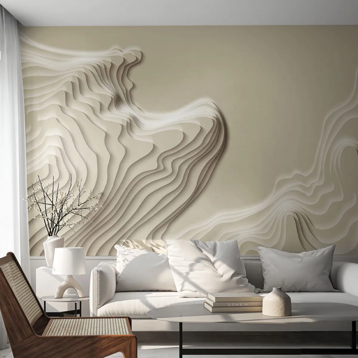 Papier Peint Photo Standard Eco - Topographie artistique - Abstraction, Morceau, 3D - 200x140 cm