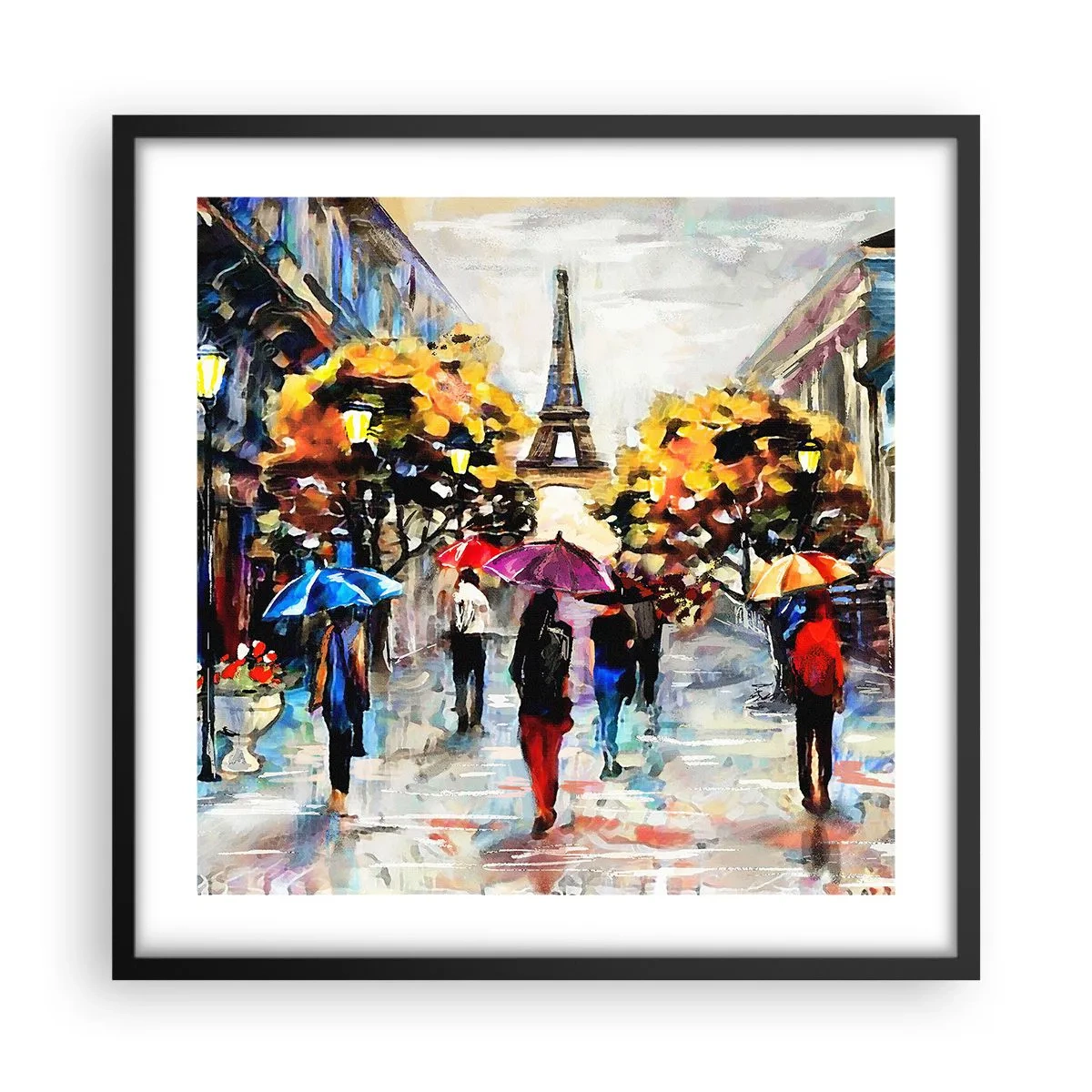 Affiche dans un cadre noir - Poster - Particulièrement beau en automne - 50x50 cm