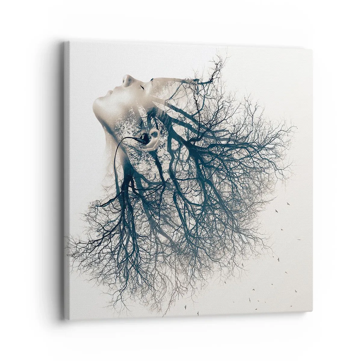 Impression sur toile - Image sur toile - Écouter le murmure des arbres - 30x30 cm