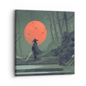 Impression sur toile - Image sur toile - Guerrier de la lune rouge - 30x30 cm