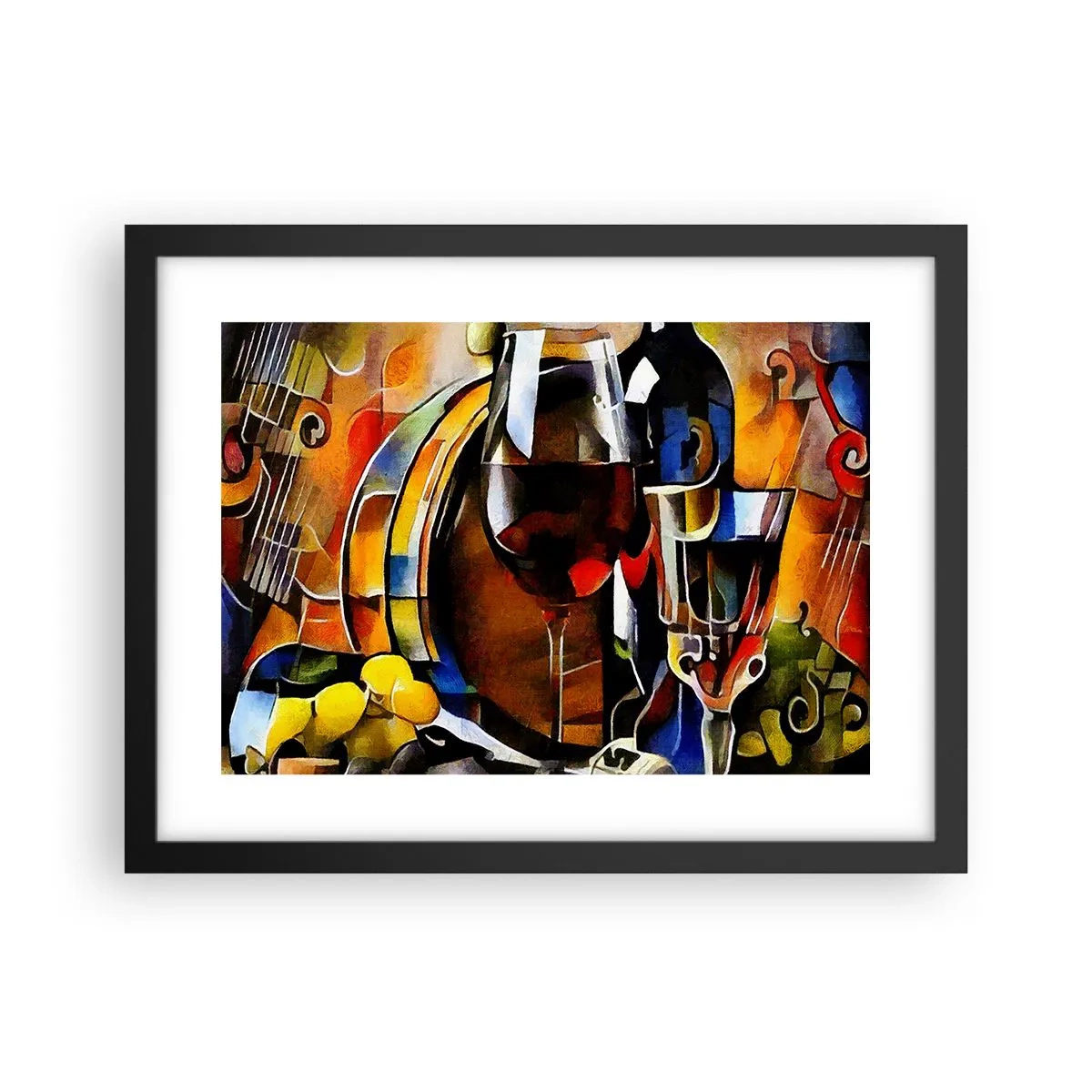 Affiche dans un cadre noir - Poster - Et le monde prend des couleurs - 40x30 cm