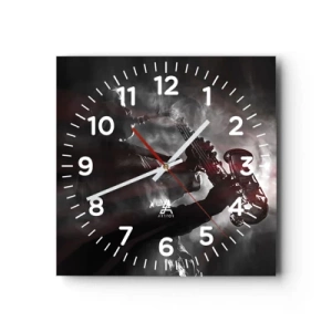 Horloge murale - Pendule murale - Dans les brumes du jazz - 30x30 cm