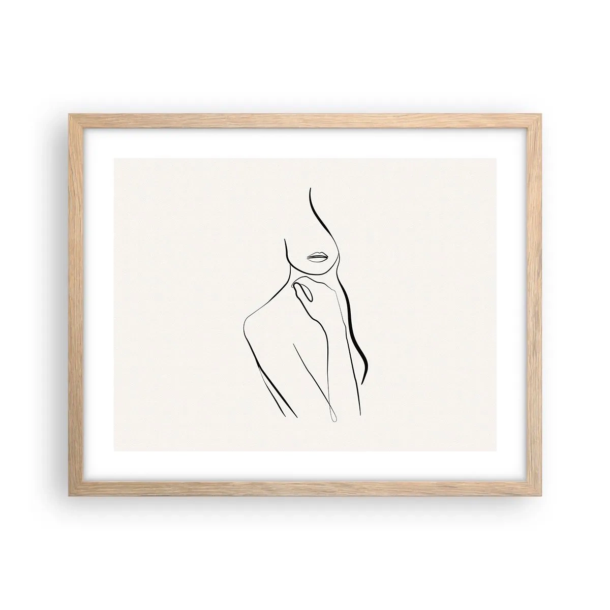 Affiche dans un chêne clair - Poster - Vague de mélancolie - 50x40 cm