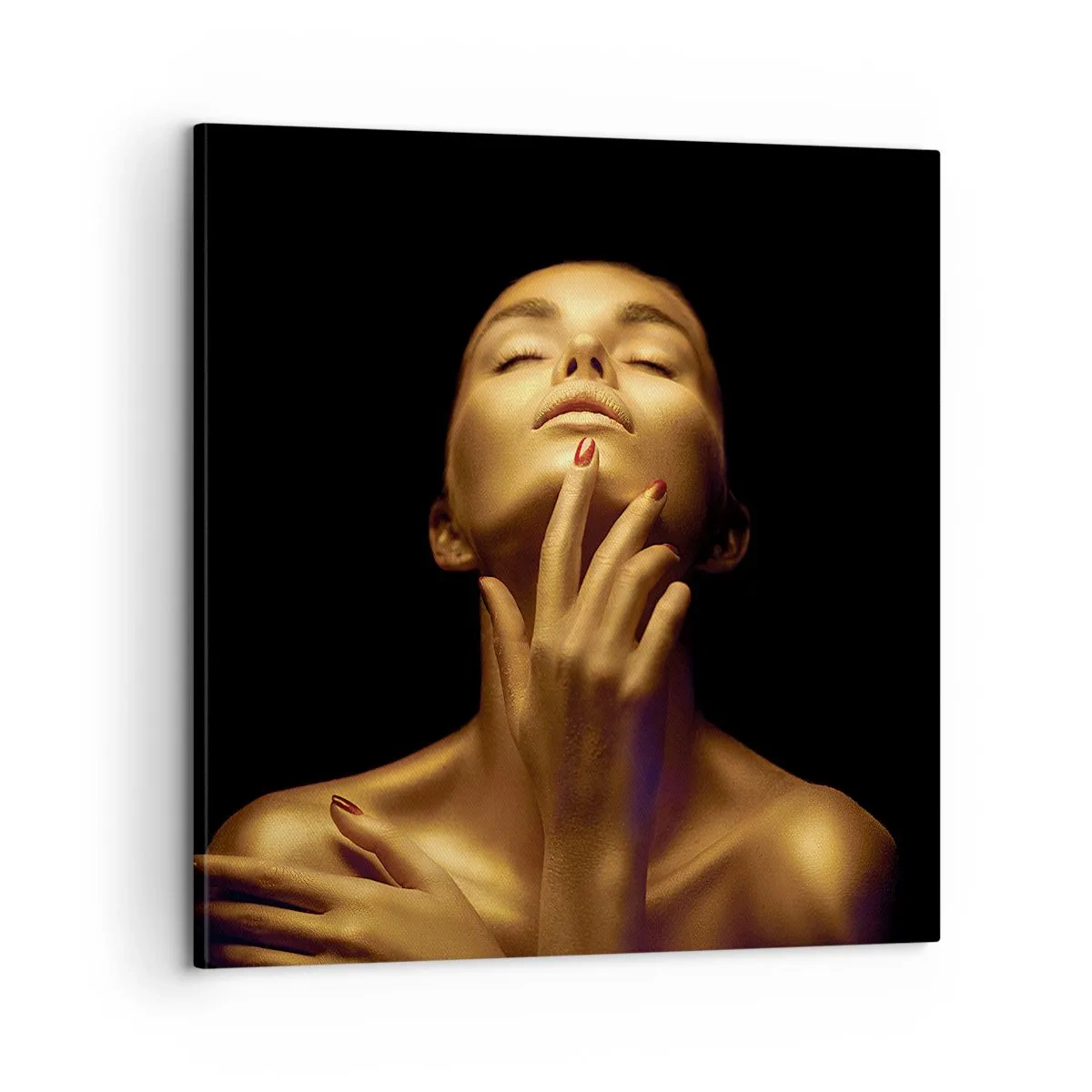 Impression sur toile - Image sur toile - Comme de la soie dorée - 60x60 cm