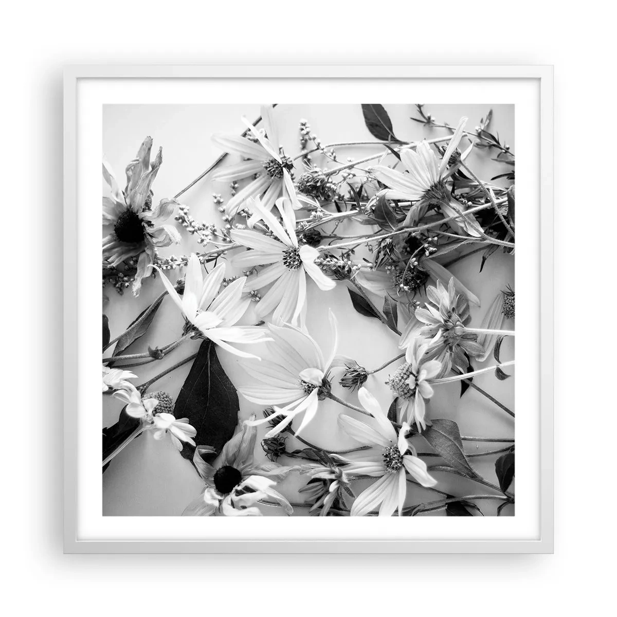 Affiche dans un cadre blanc - Poster - Non-un bouquet de fleurs - 60x60 cm