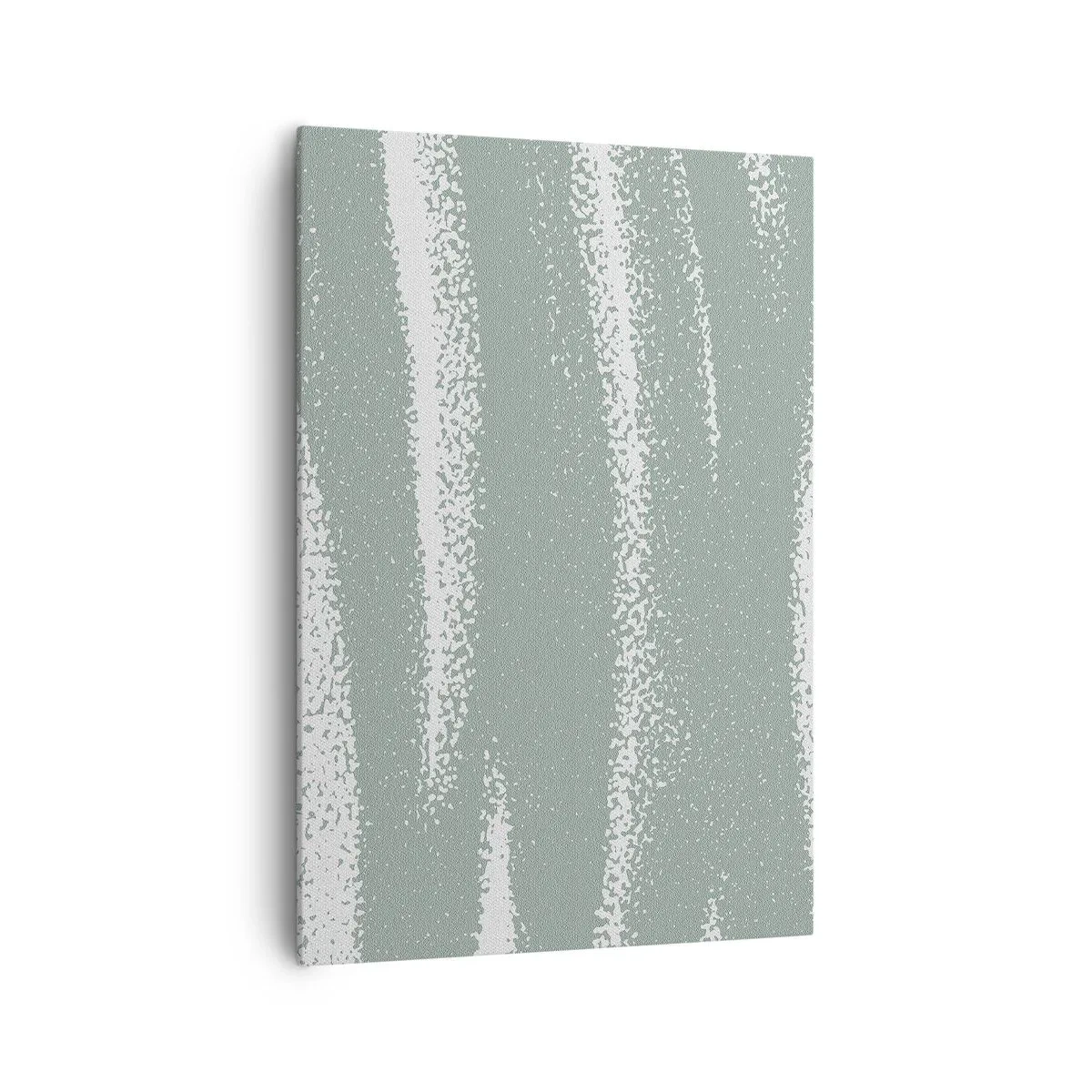 Impression sur toile - Image sur toile - Vagues d'hiver dans les tons menthe et blanc - 70x100cm - Abstraction dans un climat hivernal - Décoration murale moderne pour le salon et la chambre ARTTOR