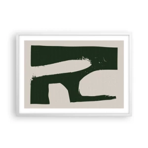 Affiche dans un cadre blanc - Poster - Baies blanches - 70x50 cm