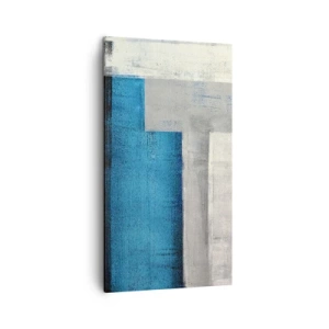 Impression sur toile - Image sur toile - Une composition poétique de gris et de bleu - 45x80 cm