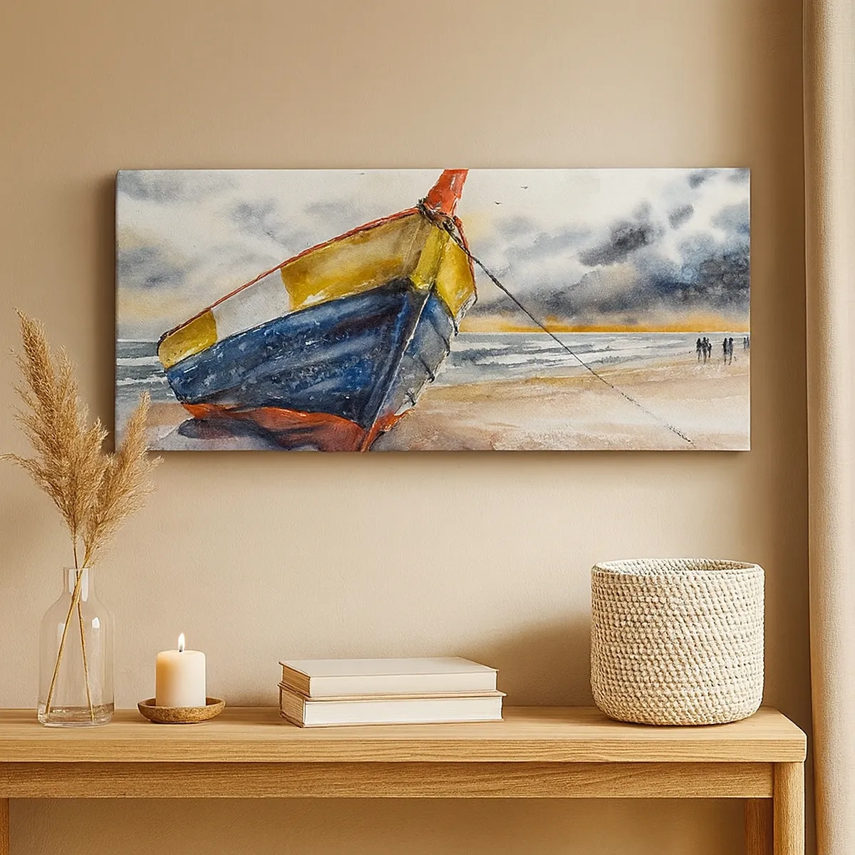 Impression sur toile - Image sur toile - Repos sur le rivage - 30x30 cm