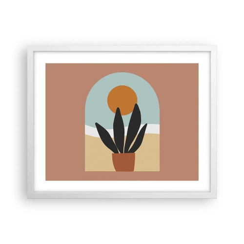 Affiche dans un cadre blanc - Poster - Petits bonheurs - 50x40 cm