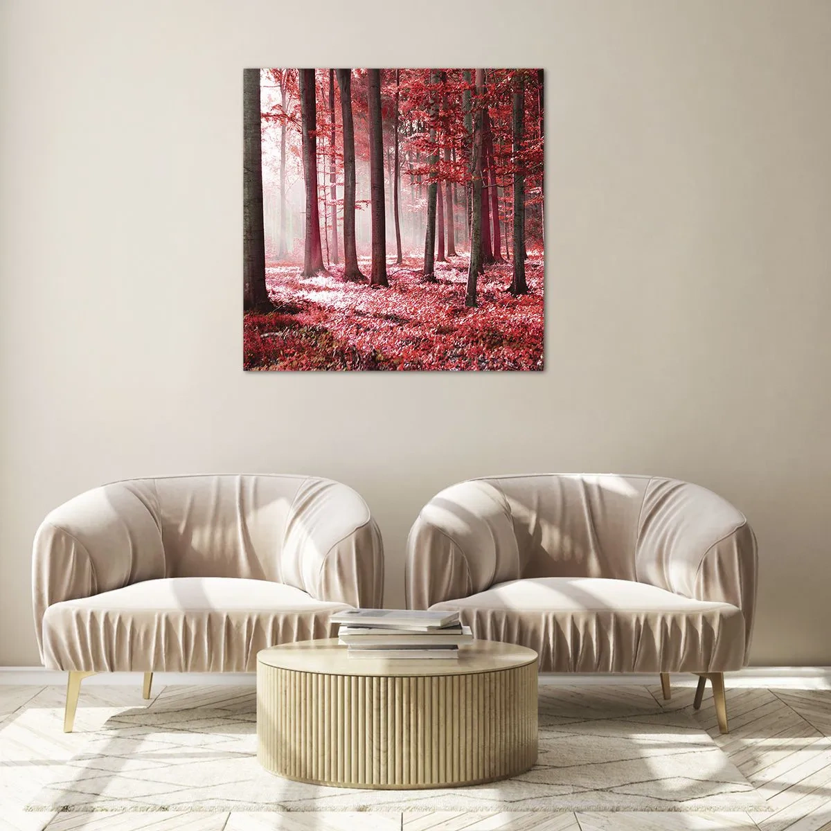 Impression sur verre - Image sur verre - Le rouge est tout aussi beau - 70x70 cm