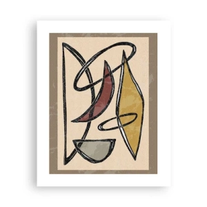 Affiche - Poster - Composition – arcs et ovales - 40x50 cm