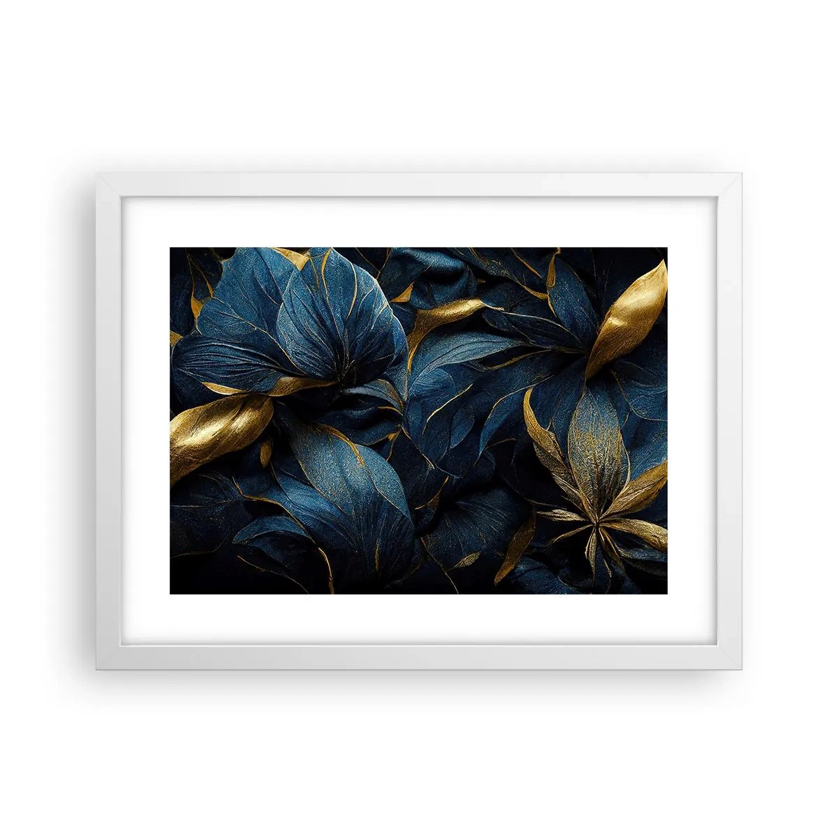 Affiche dans un cadre blanc - Poster - Des dessous dorés - 40x30 cm