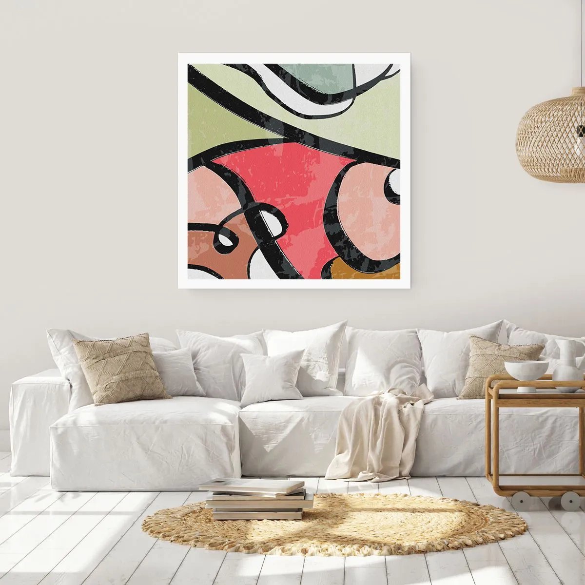 Affiche - Poster - Pirouettes parmi les couleurs - 50x50 cm