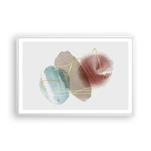 Affiche dans un cadre blanc - Poster - Coraux de l'espace - 91x61 cm