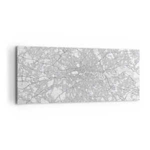 Impression sur toile - Image sur toile - Carte du labyrinthe londonien - 100x40 cm