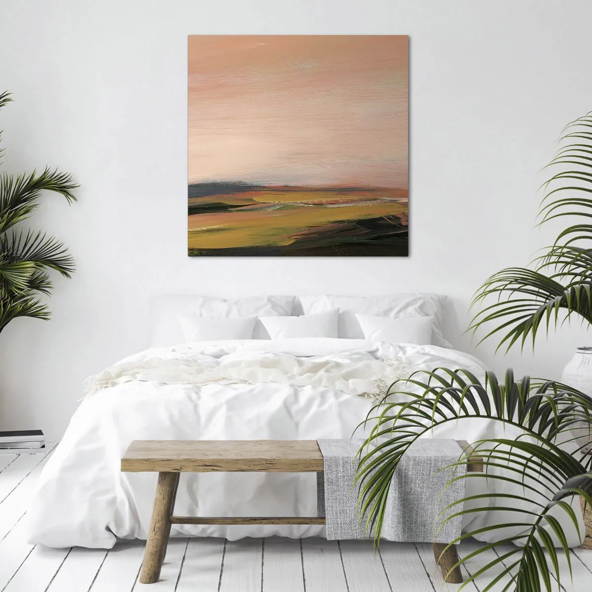 Impression sur toile - Image sur toile - Dans les tons de roses - 40x40 cm