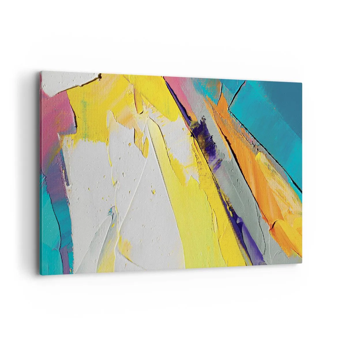 Impression sur toile - Image sur toile - Une composition abstraite aux couleurs intenses - 100x70cm - Anatomie du monde - Décoration murale moderne pour le salon et la chambre ARTTOR