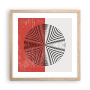 Affiche dans un chêne clair - Poster - Dans le mille - 40x40 cm