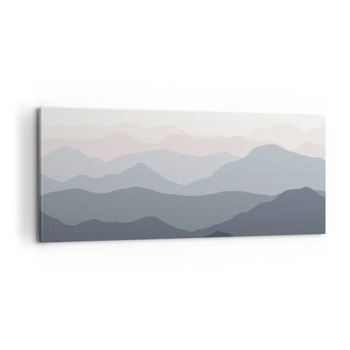 Impression sur toile - Image sur toile - Vagues de montagnes - 100x40 cm