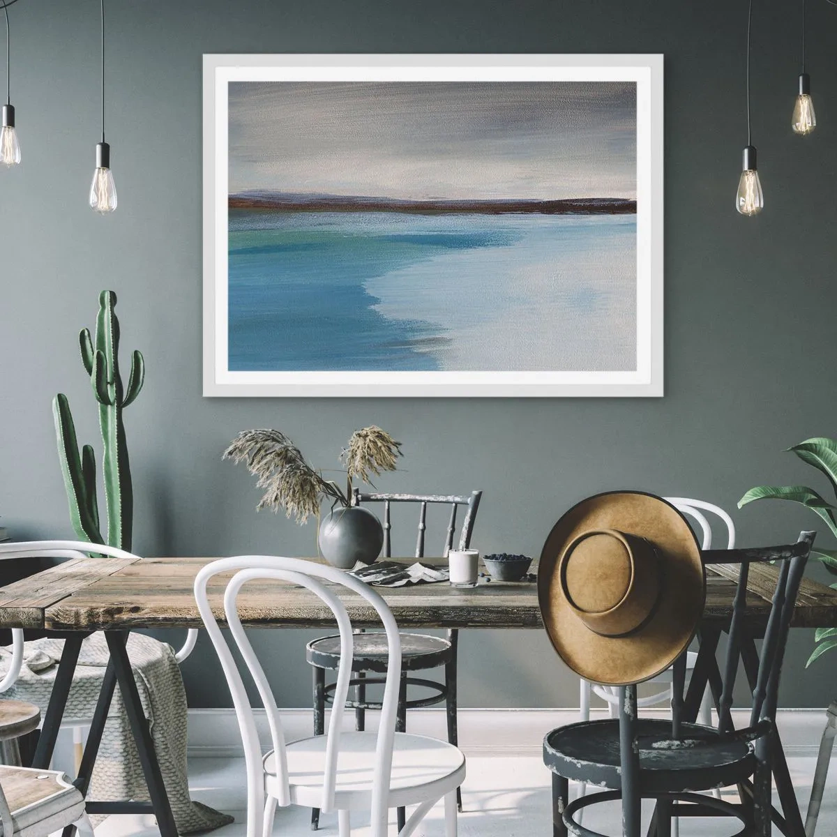 Affiche dans un cadre blanc - Poster - Paysage horizontal - 100x70 cm