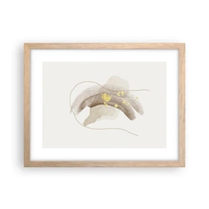 Affiche dans un chêne clair - Poster - rencontré dans l'espace - 40x30 cm