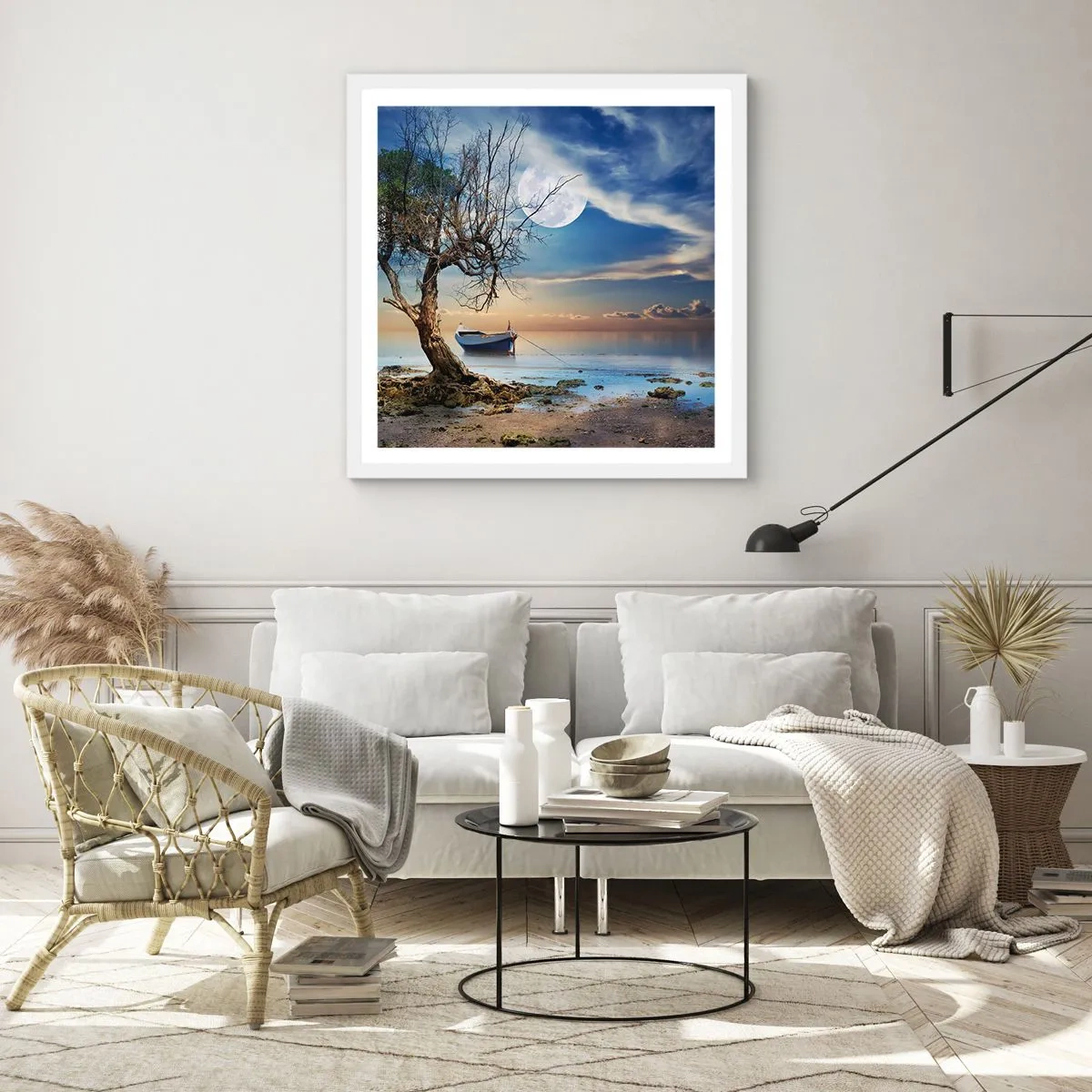 Affiche dans un cadre blanc - Poster - Est-ce la fin ou le début ? - 30x30 cm